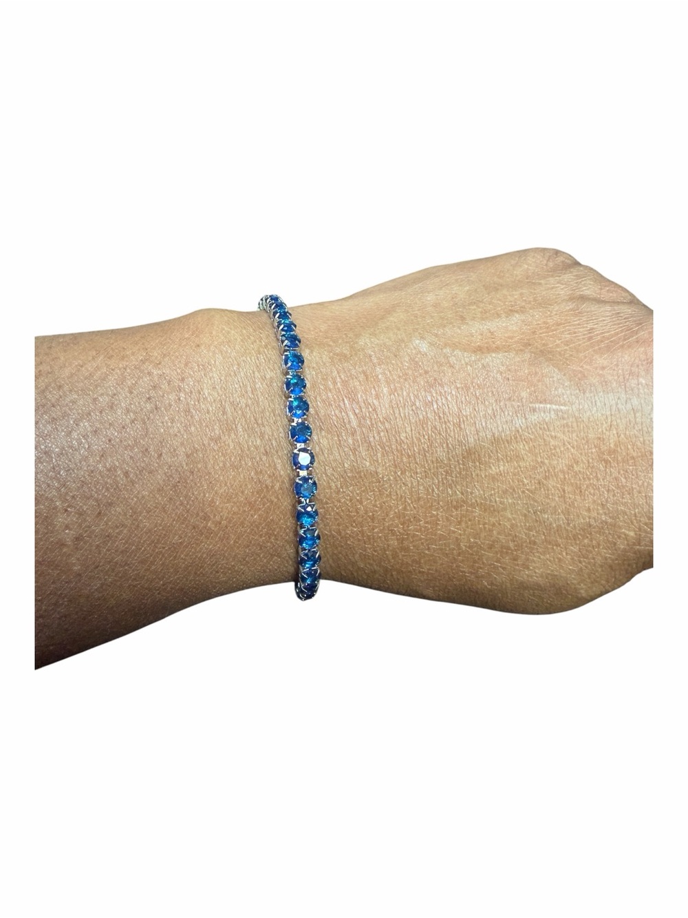 Blue Crystal Tennis Bracelet